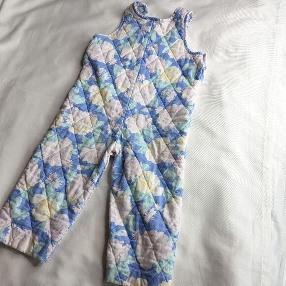 Vintage Floral Baby One Piece Quilted Jumper - Picture 2 of 9